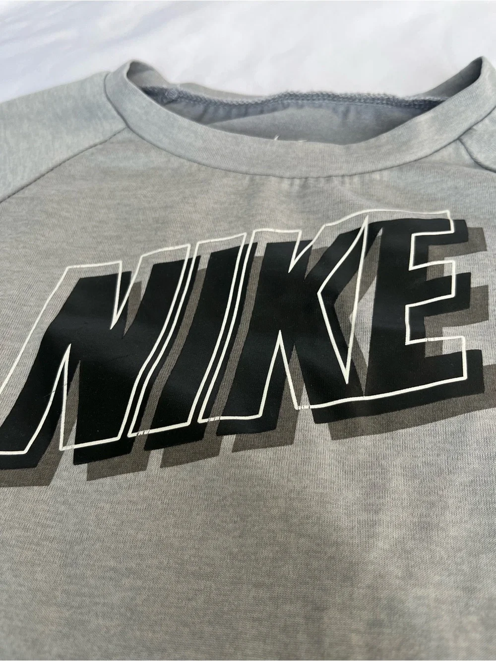 SOLD! Depop 2t Nike Gray Logo Tee with Black Athletic Shorts dri-fit - Picture 3 of 5